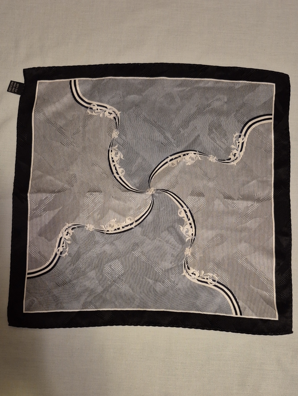Classic Black and White Men's Pocket Square